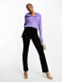 Фото #5 товара Monki knitted cardigan with detachable faux fur collar in purple