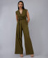 Фото #9 товара Women's Wide-Leg Tie-Waist Jumpsuit