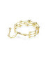 Фото #4 товара Round Cut, White, Gold-Tone Imber Wide Bracelet