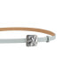 Фото #9 товара Women's Skinny Hammered Plaque Buckle Belt