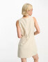 Фото #2 товара 4th & Reckless sleeveless tailored mini dress in beige