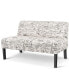 Фото #11 товара Armless Loveseat Sofa Fabric Settee Bench Bed Chair