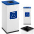 Фото #1 товара Kosz pojemnik stalowy do segregacji śmieci odpadów papieru 30.5x30.5x70cm 60L