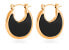 Fashion bronze earrings with onyx VAAJDE201446R-BK