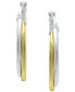 Small Two-Tone Twist Hoop Earrings in Sterling Silver & 18K Gold-Plated Sterling Silver, 3/4", Created for Macy's