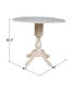 42" Round Dual Drop Leaf Pedestal Table