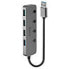 Lindy 4 Port USB 3.0 Hub with On/Off Switches - USB 3.2 Gen 1 (3.1 Gen 1) Type-A - USB 3.2 Gen 1 (3.1 Gen 1) Type-A - 5 Mbit/s - Grey - Acrylonitrile butadiene styrene (ABS) - Aluminium - Polycarbonate (PC) - USB