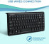 Фото #10 товара Perixx 10789 PERIBOARD-407B Mini Tastatur, USB, QWERTY US Englishes Layout, Schwarz, 320 x 142 x 25 mm