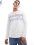 Фото #7 товара Tommy Hilfiger chest hilfiger 85 long sleeve t-shirt in white