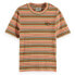 Фото #1 товара SCOTCH & SODA Stripe Textured Slim Fit short sleeve T-shirt