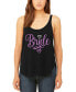 Фото #1 товара Women's Premium Bride Word Art Flowy Tank Top