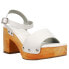 Фото #3 товара Corkys Country Club Wood Platform Womens White Casual Sandals 81-0014-WHTE
