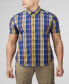 Фото #1 товара Men's Irregular Check Short Sleeve Shirt