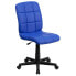 Фото #4 товара Mid-Back Blue Quilted Vinyl Swivel Task Chair
