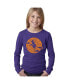 ფოტო #2 პროდუქტის Girl's Child Word Art Long Sleeve - Spooky Witch T-shirt