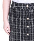 Petite Slim Tweed Double Knit Knee Length Skirt