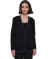 ფოტო #1 პროდუქტის Karl Lagerfeld Women's Contrast-Stitch Button-Up Cardigan