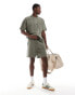 Фото #1 товара New Look pique short co-ord in khaki