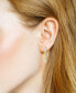 ფოტო #3 პროდუქტის Clear Crystal Twisted Click Top Hoop Earring in Silver Plate or Gold Plate