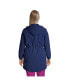 ფოტო #2 პროდუქტის Plus Size Waterproof Hooded Packable Raincoat