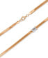 Lab-Grown White Sapphire Solitaire 18" Collar Necklace (3/4 ct. t.w.) in 14k Rose Gold-Plated Sterling Silver