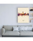 Michael Tompsett Austin Texas Skyline Portrait III Canvas Art - 19.5" x 26"