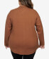 ფოტო #2 პროდუქტის Plus Size Solid Shacket Sweater