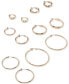 ფოტო #2 პროდუქტის SILVER-TONE THIN HOOP EARRINGS, 1.6"