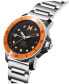 ფოტო #2 პროდუქტის Men's Cali Diver Automatic Stainless Steel Bracelet Watch 40mm
