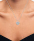 ფოტო #2 პროდუქტის Diamond Accent & Enamel Pride Double Heart 18" Pendant Necklace in Sterling Silver