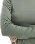 Hollister seamless long sleeve top in khaki