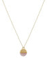 ფოტო #2 პროდუქტის 14K Gold Flash-Plated Brass Crystal Heart "Always Love" Rose Quartz Accent Pendant Necklace with Extender