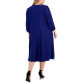 Plus Size Puff-3/4-Sleeve Midi Dress