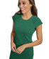 Women's Short-Sleeve Scuba-Crepe Sheath Dress