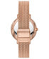 Women's Jacqueline Rose Gold-Tone Stainless Steel Mesh Bracelet Watch 36mm