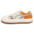 Фото #3 товара Puma Suede Mayu Floral Liberty Lace Up Womens Off White, Orange Sneakers Casual