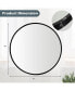 Фото #8 товара 16''Round Wall Mounted Bathroom Mirror Aluminum Alloy Frame Decor Mirror