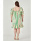Фото #2 товара Plus Size Stripe Babydoll Dress