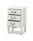 Фото #6 товара Furniture Gabrielle Victorian 3 Drawers Nightstand