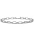 Diamond Rectangular Link Chain Bracelet (1/6 ct. t.w.) in Sterling Silver