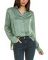 Фото #1 товара Bella Dahl Side Slit Shirt Women's Green Xs