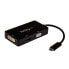 Фото #4 товара Адаптер USB-C Multiport - 3-в-1 - 4K 30Гц - черный - USB Type-C - выход DVI - выход HDMI - выход VGA (D-Sub) - 3840 x 2160 пикселей