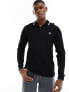 Fred Perry long sleeve twin tipped polo shirt in black