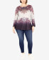 Фото #3 товара Plus Size Callie Placement Long Sleeve Top