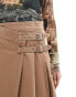 Фото #5 товара ASOS DESIGN denim kilt in caramel wash