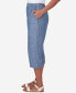 Women's Bayou Chambray Capri Pants with Pockets