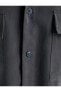 Фото #6 товара Kısa Kollu Gömlek Düğmeli Kapaklı Cep Detaylı Viskoz Kumaş
