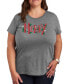 Plus Size Merry Christmas Graphic T-shirt Серый, 4X - фото #1