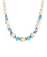 Фото #1 товара 2028 aqua and Mother Of Pearl Adjustable Necklace