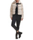 Фото #5 товара Womens Faux-Leather Trim Faux-Fur Short Coat